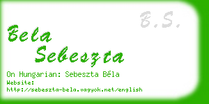 bela sebeszta business card