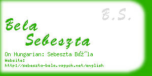 bela sebeszta business card